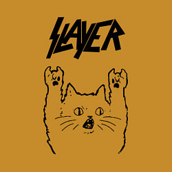 Свитшот хлопковый мужской Slayer - rock cat, цвет: горчичный — фото 2