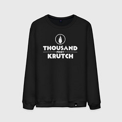 Свитшот хлопковый мужской Thousand Foot Krutch белое лого, цвет: черный