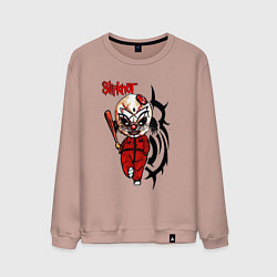 Свитшот хлопковый мужской Slipknot fan, цвет: пыльно-розовый