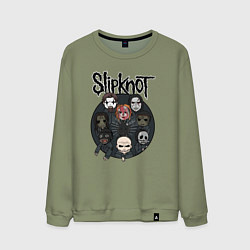 Свитшот хлопковый мужской Slipknot art fan, цвет: авокадо