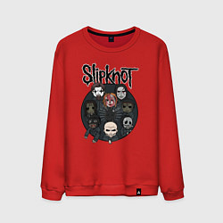 Свитшот хлопковый мужской Slipknot art fan, цвет: красный