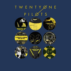 Свитшот хлопковый мужской Twenty One Pilots коллаж, цвет: тёмно-синий — фото 2