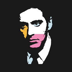 Свитшот хлопковый мужской Аль Пачино pop art, цвет: черный — фото 2