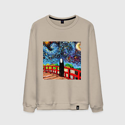 Свитшот хлопковый мужской Безликий Гог, цвет: миндальный