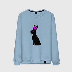 Свитшот хлопковый мужской Черный кролик, цвет: мягкое небо