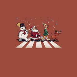 Свитшот хлопковый мужской Beatles Christmas, цвет: кирпичный — фото 2