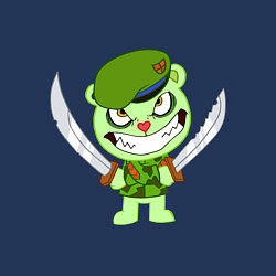 Свитшот хлопковый мужской Angry Flippy, цвет: тёмно-синий — фото 2