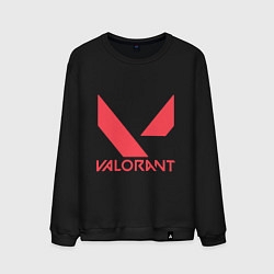 Свитшот хлопковый мужской Valorant - logo, цвет: черный