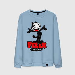 Свитшот хлопковый мужской Felix the cat, цвет: мягкое небо