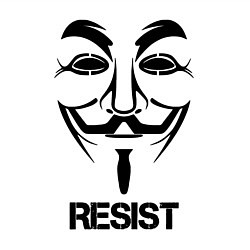 Свитшот хлопковый мужской Guy Fawkes - resist, цвет: белый — фото 2