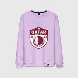 Свитшот хлопковый мужской Qatar - World Cup, цвет: лаванда
