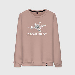 Свитшот хлопковый мужской Drones pilot, цвет: пыльно-розовый