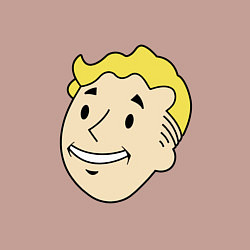 Свитшот хлопковый мужской Vault boy head, цвет: пыльно-розовый — фото 2