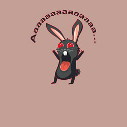 Свитшот хлопковый мужской Черный кролик вопит, цвет: пыльно-розовый — фото 2