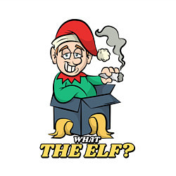 Свитшот хлопковый мужской What the elf, цвет: белый — фото 2