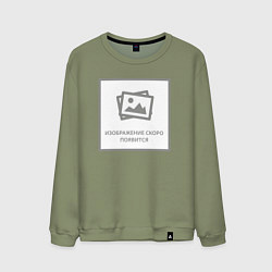 Мужской свитшот Изображение скоро появится - прикол