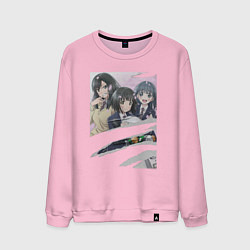 Свитшот хлопковый мужской Когума Рэйко и Си - Super Cub, цвет: светло-розовый