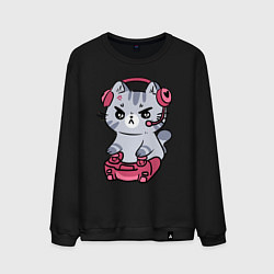 Мужской свитшот Котёнок заядлый игроман