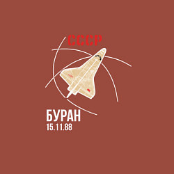 Свитшот хлопковый мужской Первый полет Буран, цвет: кирпичный — фото 2