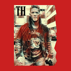 Свитшот хлопковый мужской Том Харди - кинозвезда, цвет: красный — фото 2