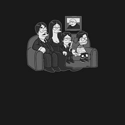Свитшот хлопковый мужской Addams x Simpsons, цвет: черный — фото 2