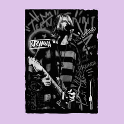 Свитшот хлопковый мужской Nirvana Nevermind, цвет: лаванда — фото 2