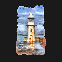 Свитшот хлопковый мужской Старый маяк, цвет: черный — фото 2