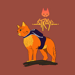 Свитшот хлопковый мужской Stray - cat logo, цвет: кирпичный — фото 2