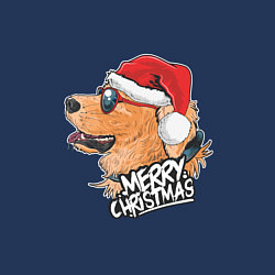 Свитшот хлопковый мужской Собачье Рождество, цвет: тёмно-синий — фото 2