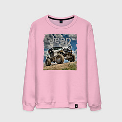 Свитшот хлопковый мужской Chrysler Jeep Fordyce в пустыне, цвет: светло-розовый