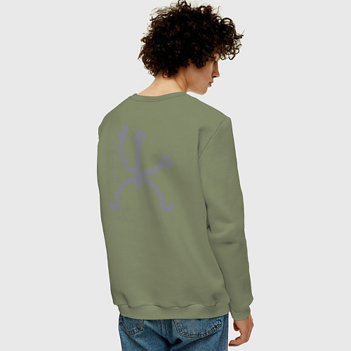 Мужской свитшот Мне нравится борьба на английском / Авокадо – фото 4