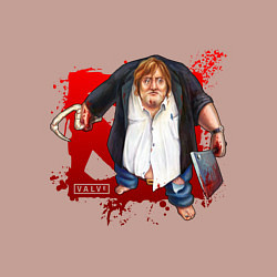 Свитшот хлопковый мужской Gabe Newell - Dota 2, цвет: пыльно-розовый — фото 2