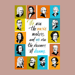 Свитшот хлопковый мужской Мы создатели музыки, цвет: пыльно-розовый — фото 2