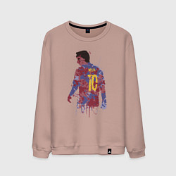 Свитшот хлопковый мужской Color Messi, цвет: пыльно-розовый