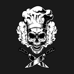 Свитшот хлопковый мужской The cooks skull, цвет: черный — фото 2