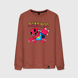 Свитшот хлопковый мужской Project Playtime Boxy Boo, цвет: кирпичный