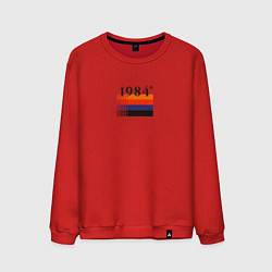 Свитшот хлопковый мужской Винтажная мода 1984 года, цвет: красный