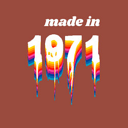 Свитшот хлопковый мужской Made in 1971 liquid art, цвет: кирпичный — фото 2