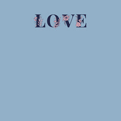 Свитшот хлопковый мужской Любовь с контурными цветами, цвет: мягкое небо — фото 2