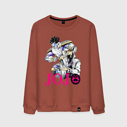 Свитшот хлопковый мужской Star Platinum stand of Jotaro Kujo, цвет: кирпичный