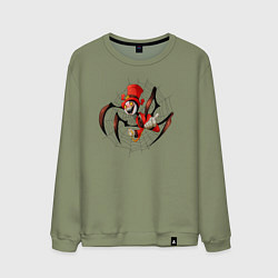 Свитшот хлопковый мужской Spider Charles, цвет: авокадо