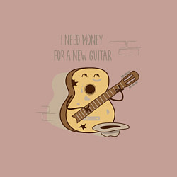 Свитшот хлопковый мужской Нужна новая гитара, цвет: пыльно-розовый — фото 2