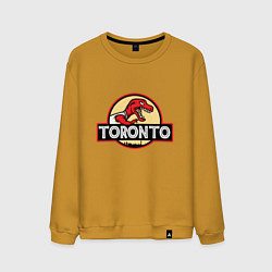 Свитшот хлопковый мужской Toronto dinosaur, цвет: горчичный