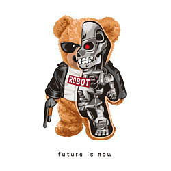 Свитшот хлопковый мужской Future is now, цвет: белый — фото 2