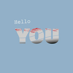 Свитшот хлопковый мужской Hello you, цвет: мягкое небо — фото 2
