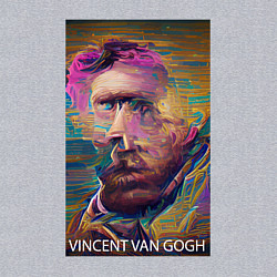 Свитшот хлопковый мужской Vincent Van Gogh - автопортрет - нейросеть, цвет: меланж — фото 2