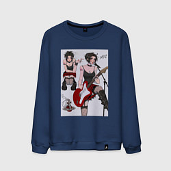 Свитшот хлопковый мужской Нана аниме, цвет: тёмно-синий