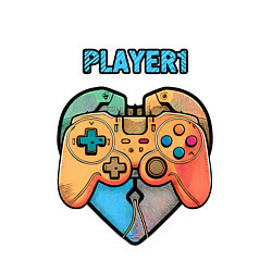 Свитшот хлопковый мужской Player 1, цвет: белый — фото 2