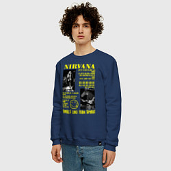Свитшот хлопковый мужской Nirvana SLTS, цвет: тёмно-синий — фото 2