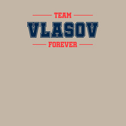 Свитшот хлопковый мужской Team Vlasov forever фамилия на латинице, цвет: миндальный — фото 2